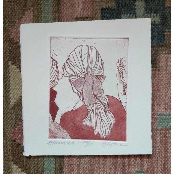 Signed and Numbered Original Intaglio Prints "Adornments" Limited Edition of 20 - Picture 12 of 12